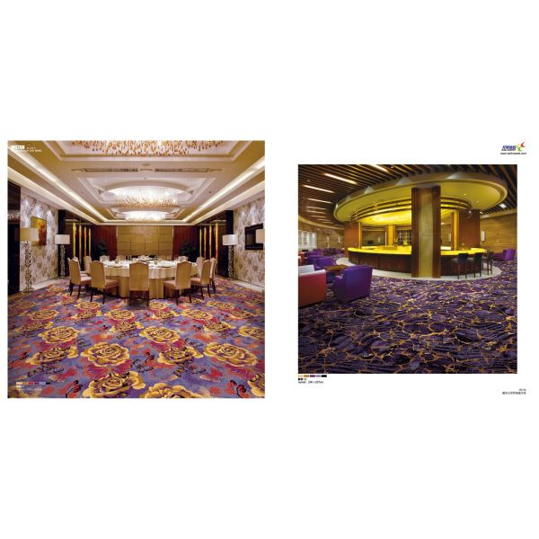 Luxury Hospitality Carpet Customized Jacquard Pattern Wilton Woven For Banquet Hall