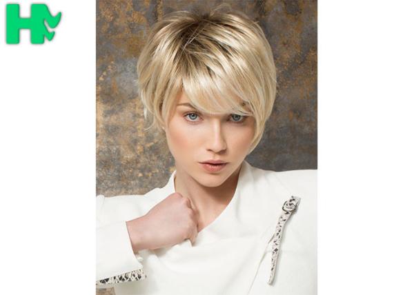 Fashion Synthetic Short Natural Straight No Lace Wig For Women Cap