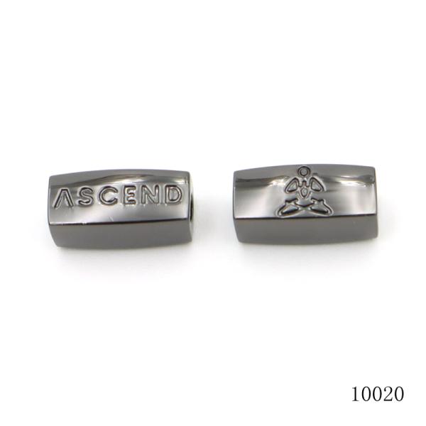 15mm Height 3mm Hole Metal Alloy Beads Gunmetal Square Metal Beads