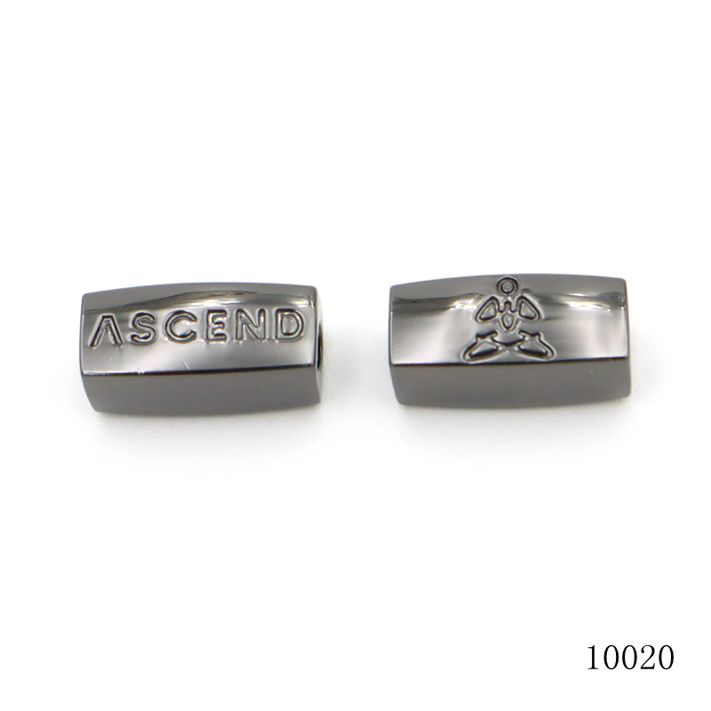 15mm Height 3mm Hole Metal Alloy Beads Gunmetal Square Metal Beads