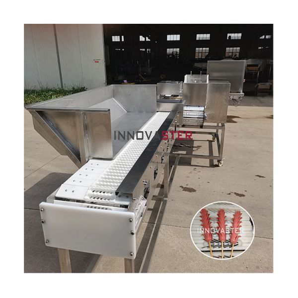 304 Stainless Steel Voltage 200V/380V/440V Automatic Beef Kebab Satay Skewer Machine