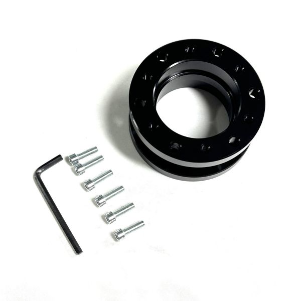 6061 Aluminum Alloy Racing Steering Wheel Extension Hub Spacers Black 6 Bolt OEM