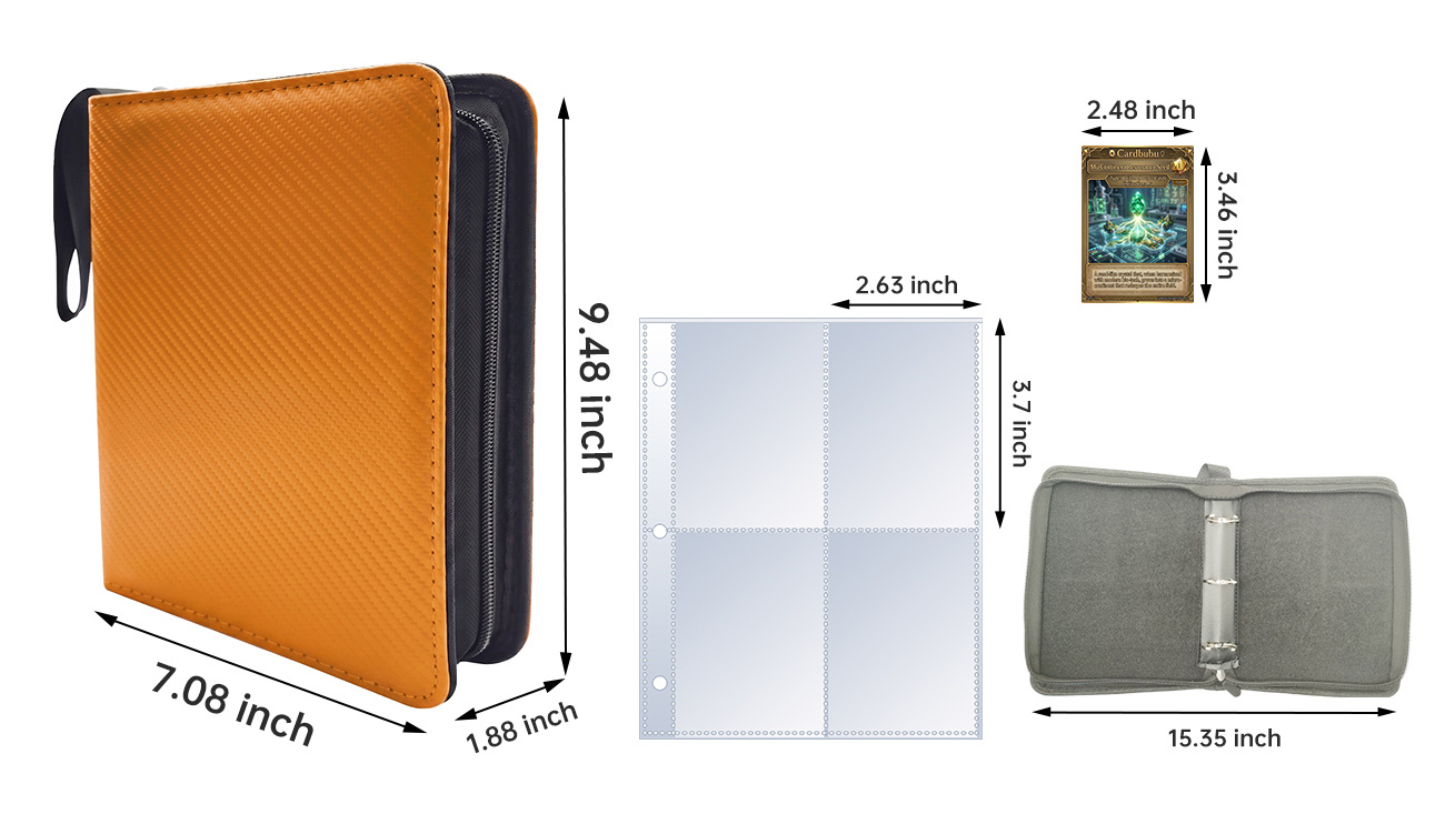 3 Ring Pu Card Binder OEM 9.48 Inch Pokemon Card Holder