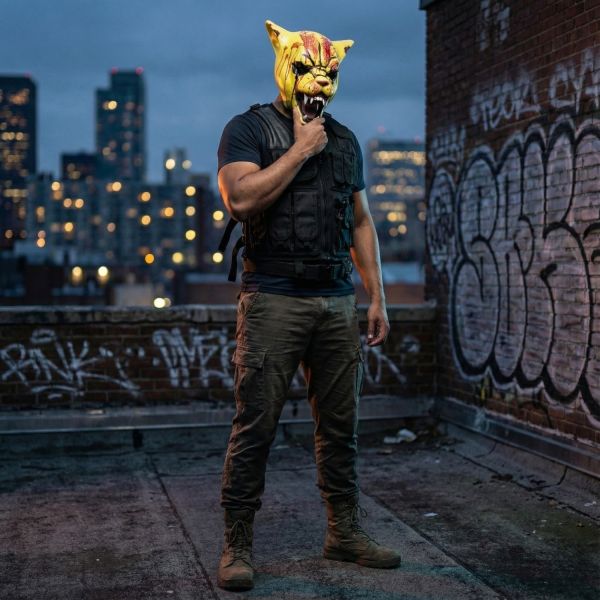 Hotline Cosplay Miami Tiger Tony Mask Breathable Comfortable Design for Adult & Kids Halloween Party Essential Costume Accessory