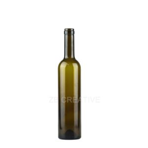500ml Mid Size Bordeaux Green Wine Bottles Cork Top For Table Wine 385g 1404K-7