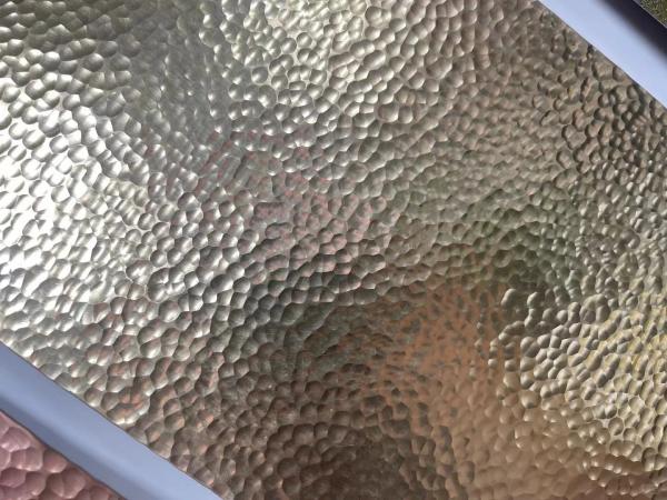 Planilha de aço inoxidável em relevo martelado para painéis de parede e painéis de teto