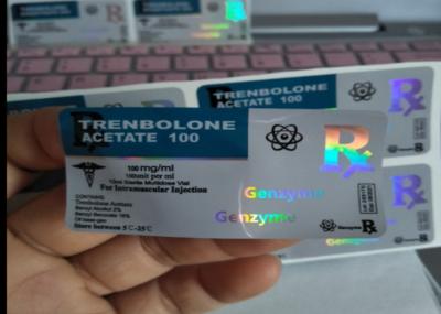 Etiquetas adesivas da etiqueta do holograma lustroso do laser para o empacotamento anabólico