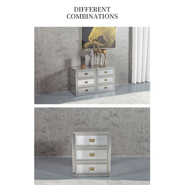 Nidea #310 Industrial Aluminum Handmade Trunk Cabinet Coffee Table Customizable Living Room Villa Furniture for Indoor