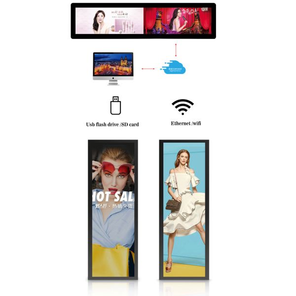 25.5 Inch Stretched Lcd Screen With 350 Nits Brightness Long Life Time