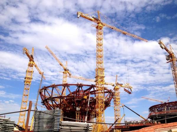 New Zoomlion Hammerhead Erect Tower Crane Foundation 16t Tc7525-16