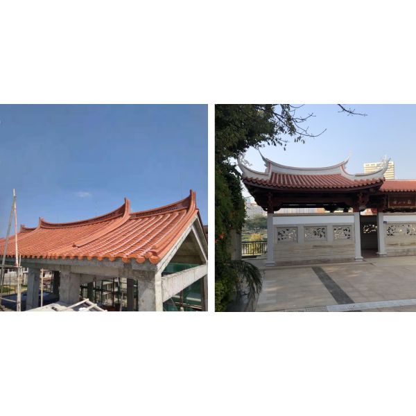 Beautiful 12mm Chinese Clay Roof Tiles Graphic Design
