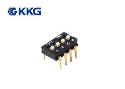 8 Position Dual Inline Package DIP Switch Black Tin Plated 100mA