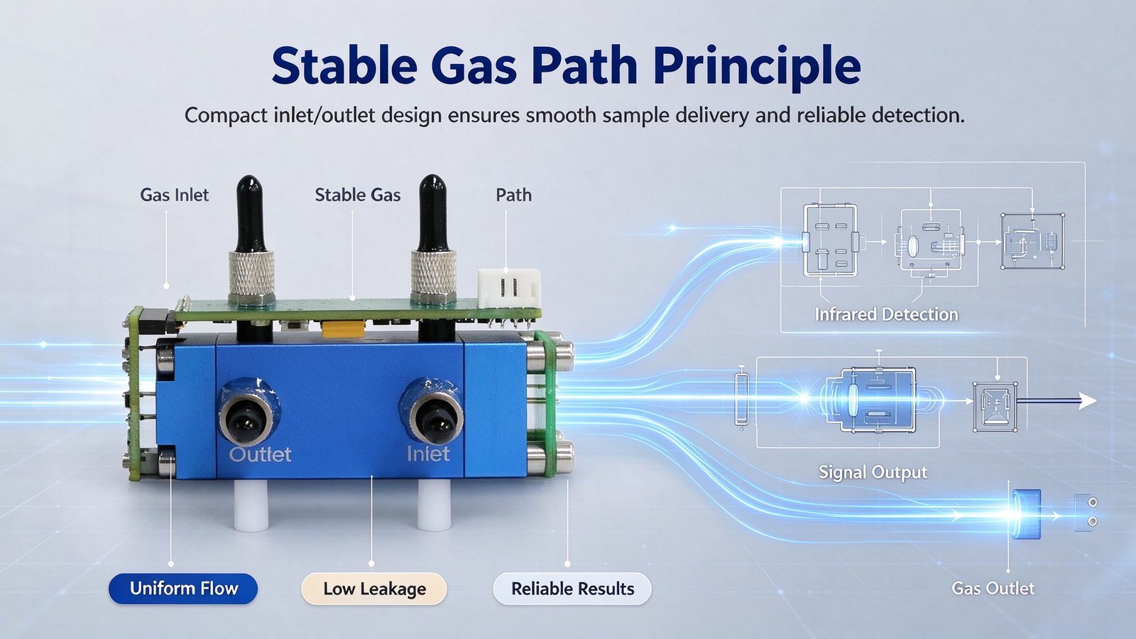 NDIR Multi Gas Detector Module For CO CO2 CH4 C3H8 SF6
