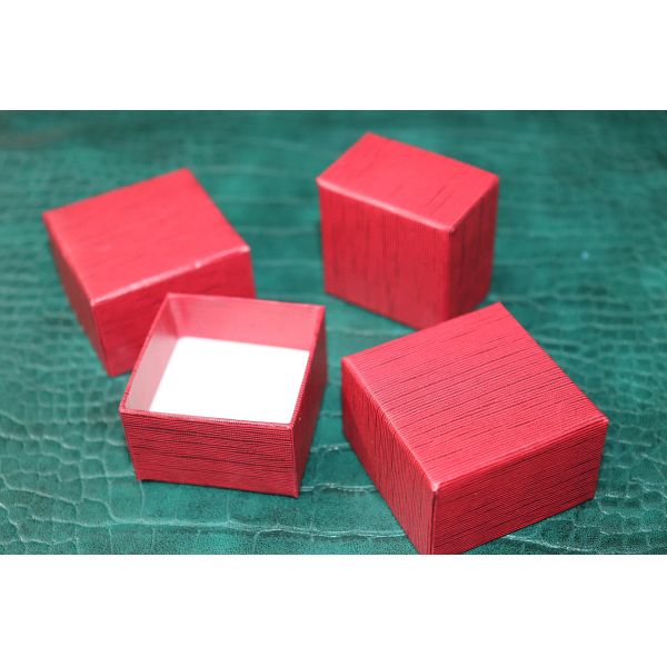 High quality Red color Paper Cardboard Ring Box  Customized Your Color and Logo-Global transportation