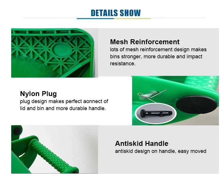 660lt outdoor metal waste wheeli bin foldable garbage box