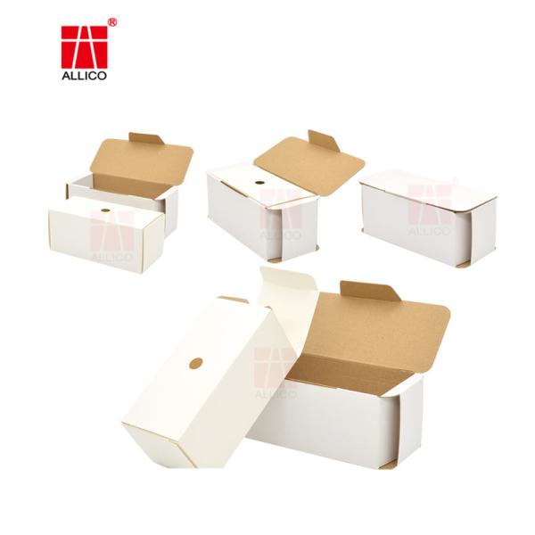 Blister Inside Folding Lid Postal Boxes , 12x5x5 Inches Glossy White Box