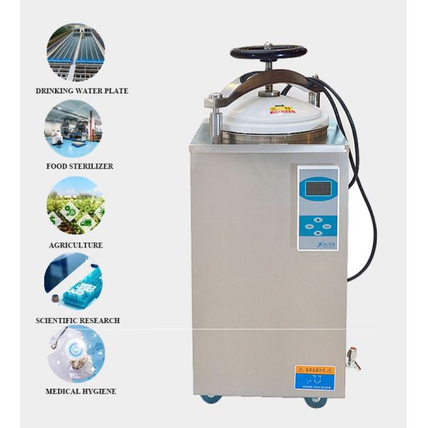 75L Canned Food Glass Jars Sterilization Autoclave High Pressure Vertical Pressure Steam Sterilizer