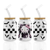 10000+ Designs New Designs Cartoon Character UV DTF Cup Wraps Transfer Sticker para 16oz Libbey Glass Bottle Cups Mugs