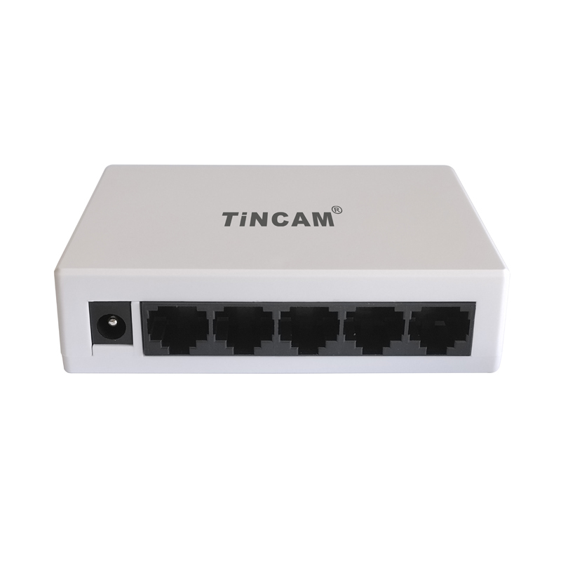 5-Port Gigabit Ethernet Switch Unmanaged Plug & Play Network Switch 10/100/1000Mbps RJ45 Desktop Plastic Housing External 5V Power Adapter TBC-S5005ES