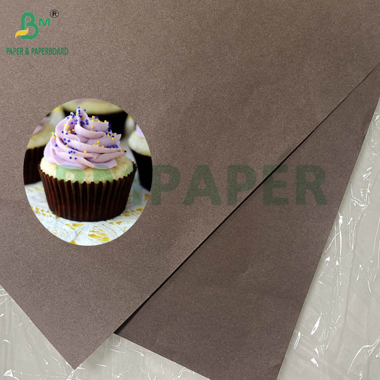 40gsm 80gsm Coffee Color Cake Cup Paper High Temperature Resistant Food Grade Muffin Wrapping Paper 40 ггм 80 ггм Кофейный цвет Пирожные чашки Бумага высокотемпературная устойчивая к пищевым продуктам Бумага для упаковки кексов