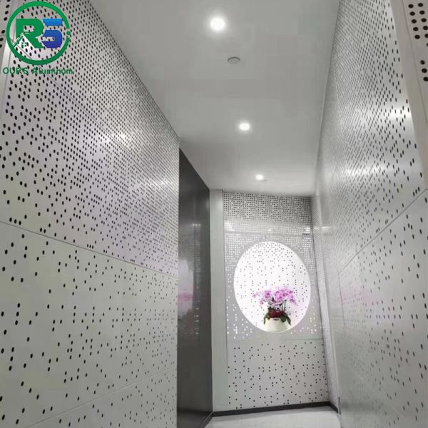 Exterior Perforated PVDF PPG Aluminum Wall Panels For Building 1800*6000mm