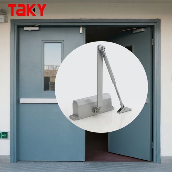 Fireproof Hydraulic Door Closer with 45-55kg Max Door Weight and Adjustable Speed for Hotels