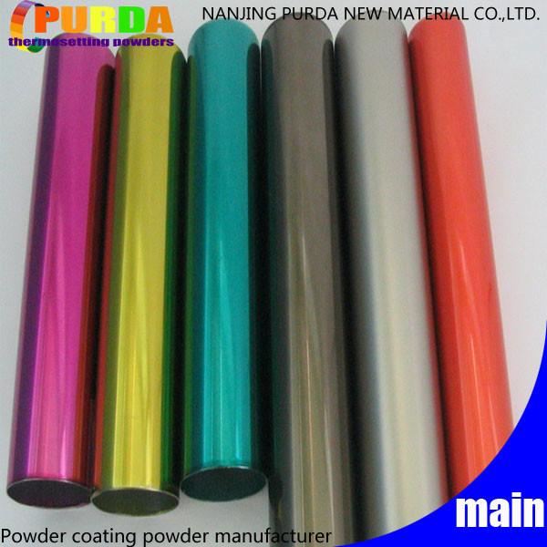 Epoxy Polyester High Gloss Powder Coat Blue Color Environmental Friendly