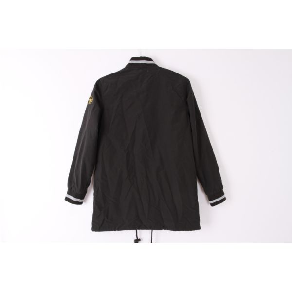 Matel Zipper Rib Cuff Longline Parka Coat Womens 69% Rayon 27% Nylon