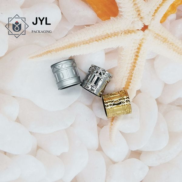 Mat Silver Aluminum Perfume Caps For Luxury Niche Perfume & Cosmetic