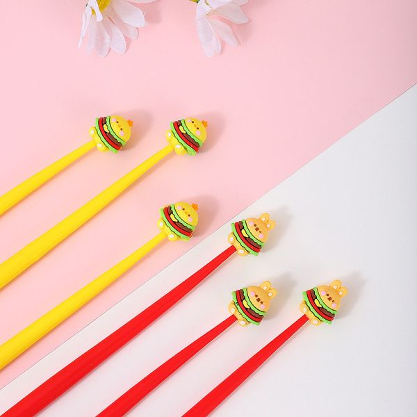 Cute Kawaii Pen Accessoires Pour Fille Animaux Fruit en forme de soulagement du stress fournitures Gel encreurs avec remplacement remplis pour les enfants Étudiants Bureau scolaire