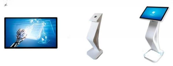 étage 24 pouces LED terminal en libre-service AD vérification des informations kiosque interactif avec mini-PC
