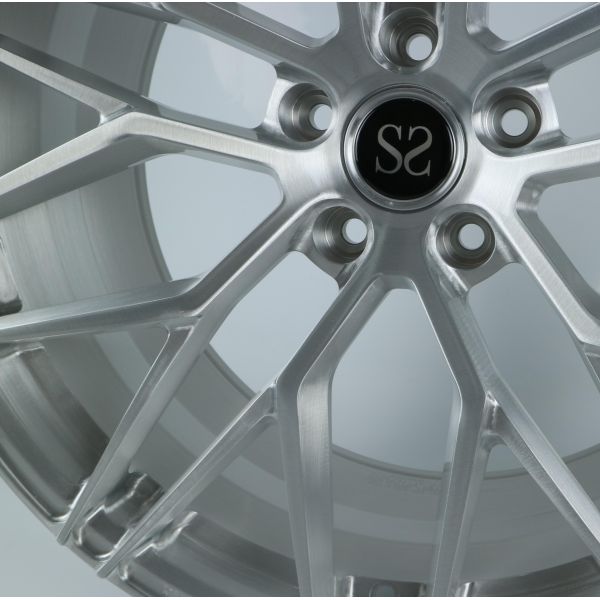 21 Inch Deep Concave Monoblock Forged BMW X5 Wheels Stain Brushed Finish