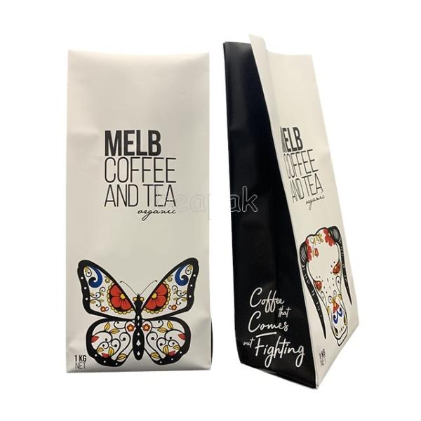 Emballage rôti de sac de café de fond plat de Bean Plastic Kraft Paper Pouch