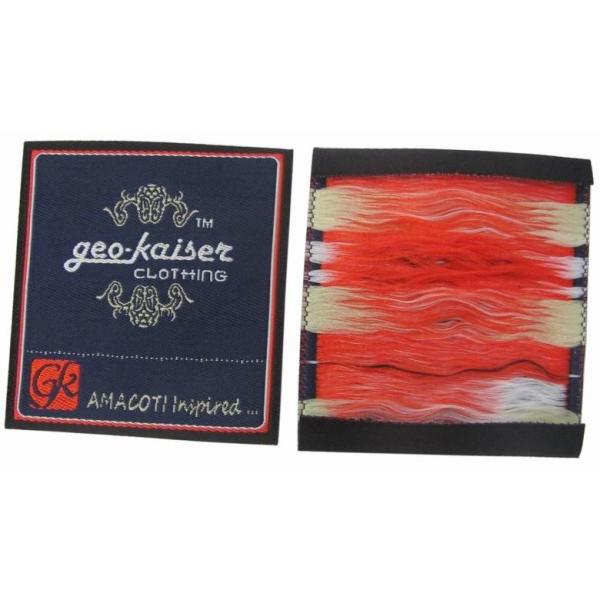 Double Spindle Woven Clothes Label Straight Cut Shrink Proof