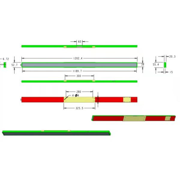 46.6in Shelf Edge Lcd Display Stretched Bar LCD Screen For Supermarket Shelf