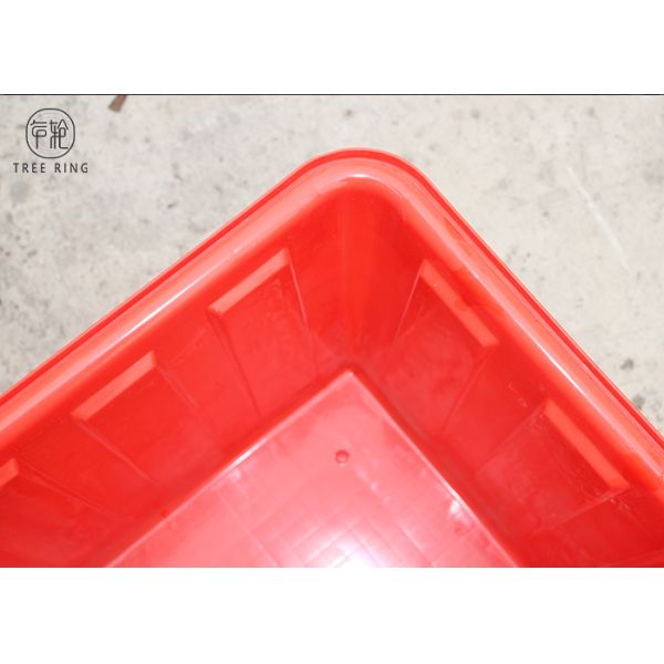 Коробок ящика ткани В140 ушатов пластиковых, голубых/красных промышленных штабелируя больших пластиковых