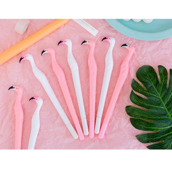 0.5mm Bureau stylo Flamingo Gel encre noire Cartoon mode stylo cadeau neutre