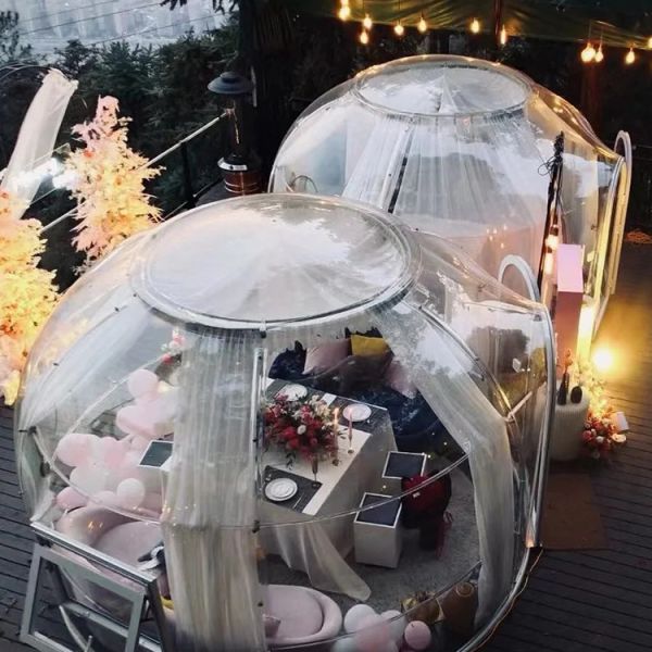 Outdoor Summer Garden Igloo Dome Prefab Clear Bubble Tents Lightning Protection
