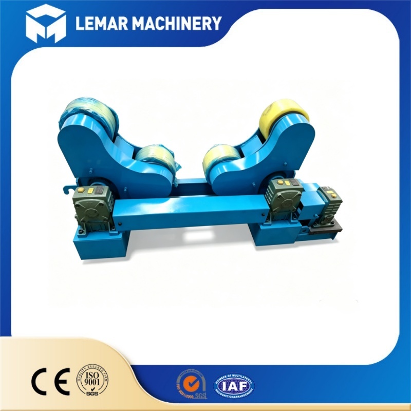 40 Ton Self‑Aligning Welding Rotator Wind Power Tower Section Girth Welding Machine