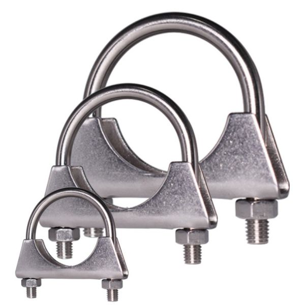 Custom Exhaust System Stainless Steel U Bolt Muffler Clamp with Metric Measurement System Standard and Standard