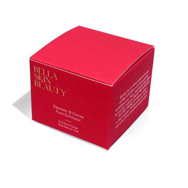 Custom Skincare Boxes With Solid Red Texture Paper face cream box desigh cosmetic packing box

