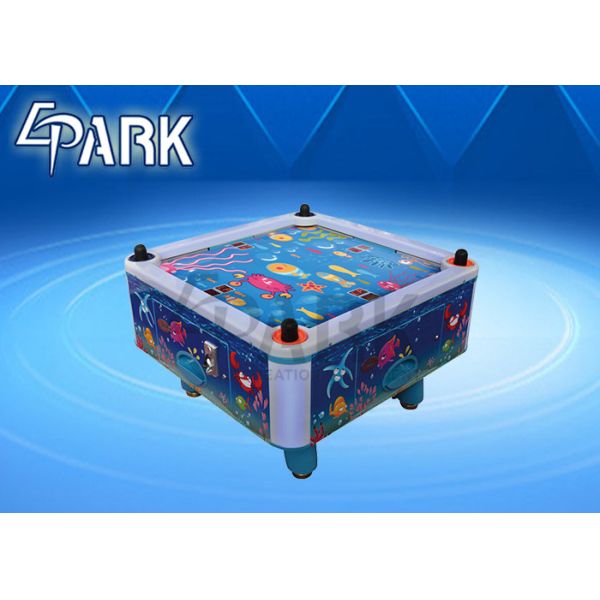 Indoor Playground Crane Game Machine Air Hockey Table Square Cube Blue Ocean For 4 Player