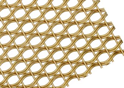 Malha tecida arquitetónica decorativa da cor de bronze clara para a tela Parition de Salão
