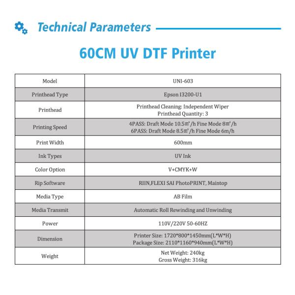 Impressora UV Dtf de 60 cm para impressão de adesivos Impressora a jato de tinta em qualquer material