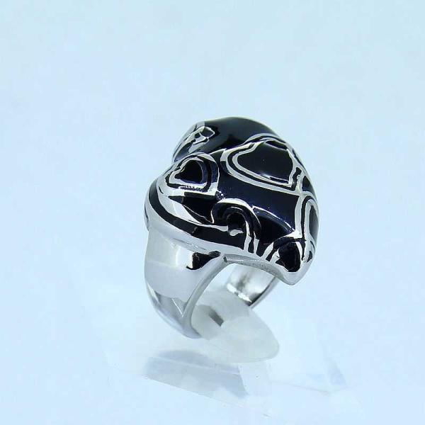 stainless steel heart shape ring with enemal  LRX09