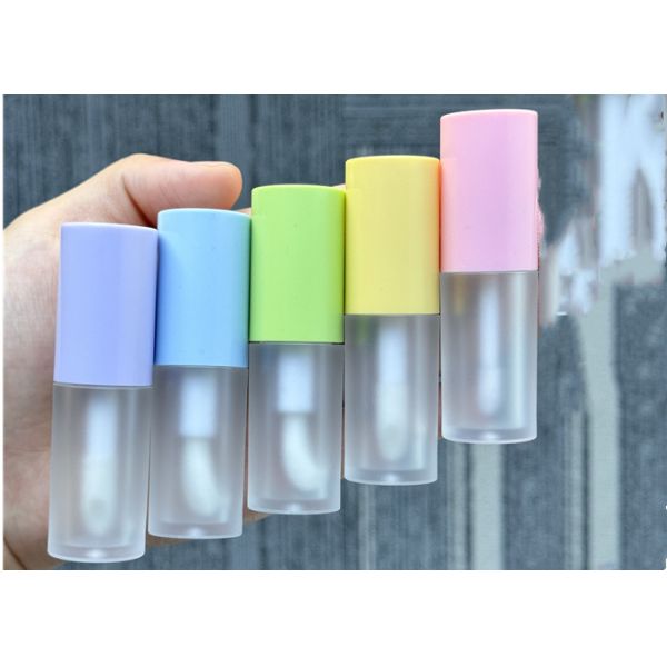 Pink Yellow Clear Blue 4ml Lovely Lip Gloss Tube with Lip Oil Container