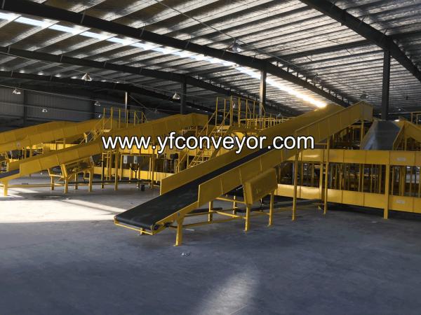 Portable Motorized PVK Conveyor Belt used for parcel express and logistic company