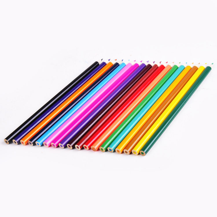 Stationary supply wholesale round 18pcs student colored pencils bulk