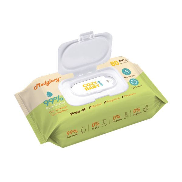 45GSM Extra Large Sensitive Baby Wipes Without Alcohol Parabens Phthalates