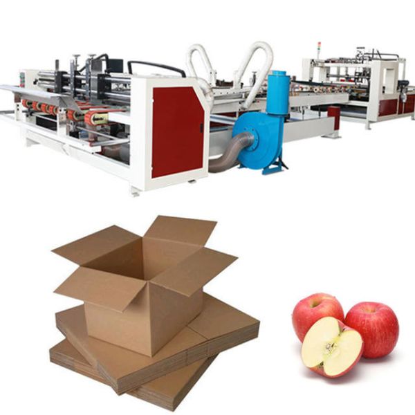 Full Automatically Corrugated Carton Folding And Gluing Machine Electric Driven